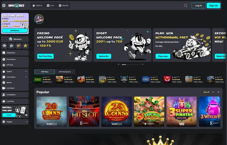 Inky Bet screenshot